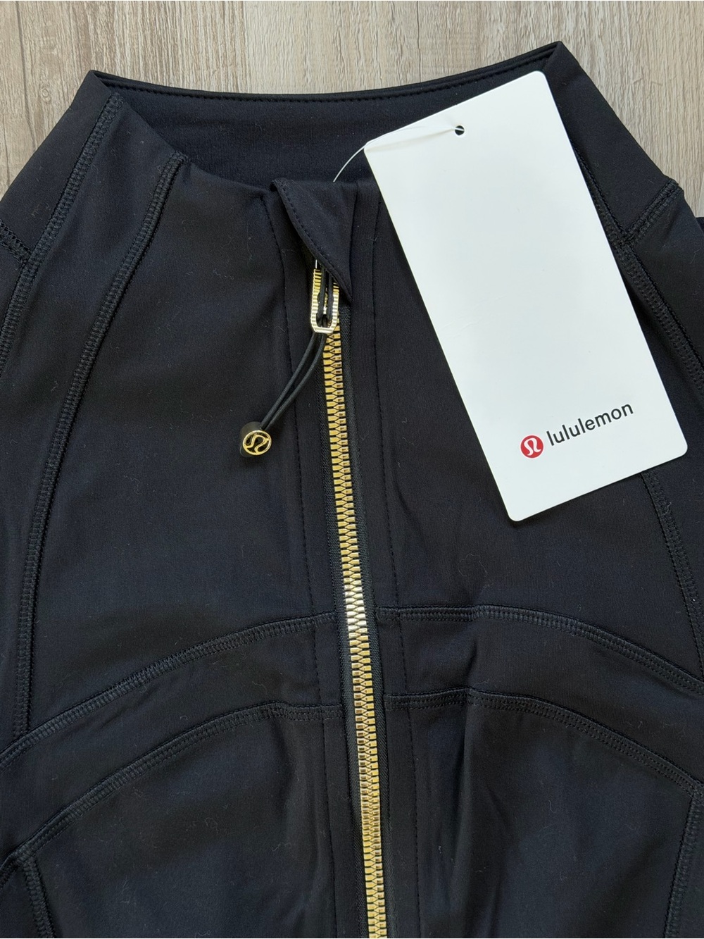 lululemon athletica Black Jacket with Gold Zipper